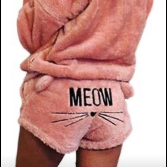 Brand new MEOW plushy comfy cozy lounge set. 🐱 PINK!✨ - Picture 2 of 16